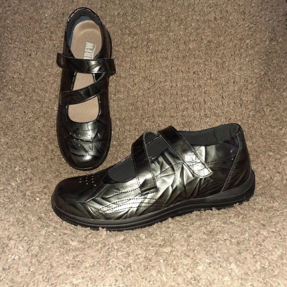 DREW-Last Orchid-Gray-Patent Leather Mary Jane Diabetic Comfort-SZ 8.5-Near Mint